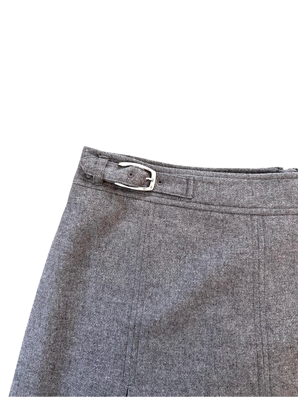 Rag & Bone Garnet Pleated Italian Wool Midi Skirt In Heather Grey size 12 NWT - Picture 3 of 8